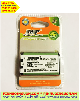 Pin Cordlessphone MP HHR-P104; Pin điện thoại bàn không dây MP HHR-P104  3.6v 850mAh sử dụng cho Panasonic và các hãng khác 